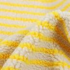 Extra-Soft Striped Jacquard Lamb Fleece Fabric