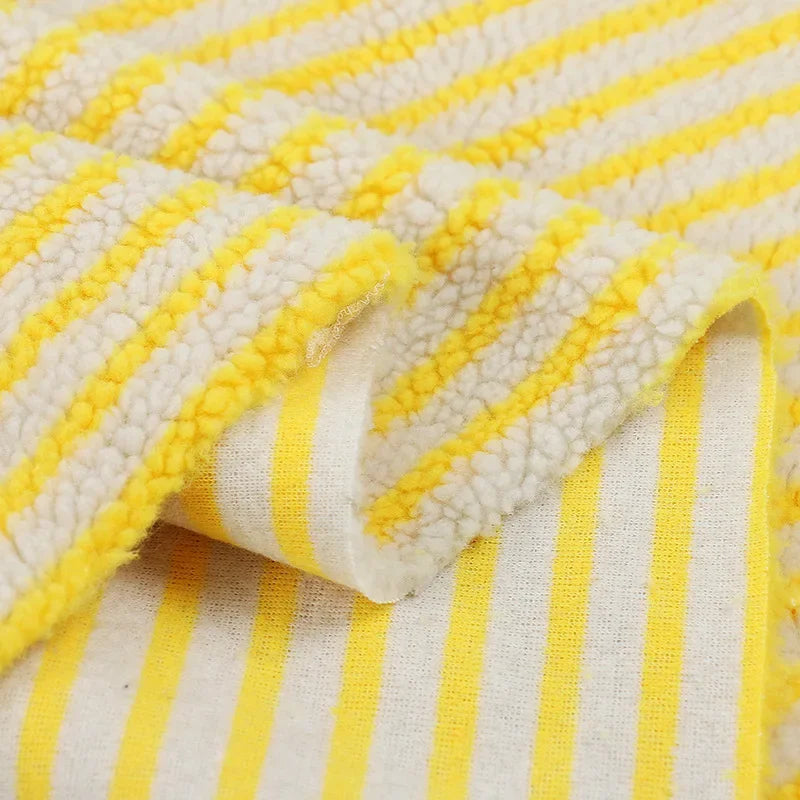 Extra-Soft Striped Jacquard Lamb Fleece Fabric