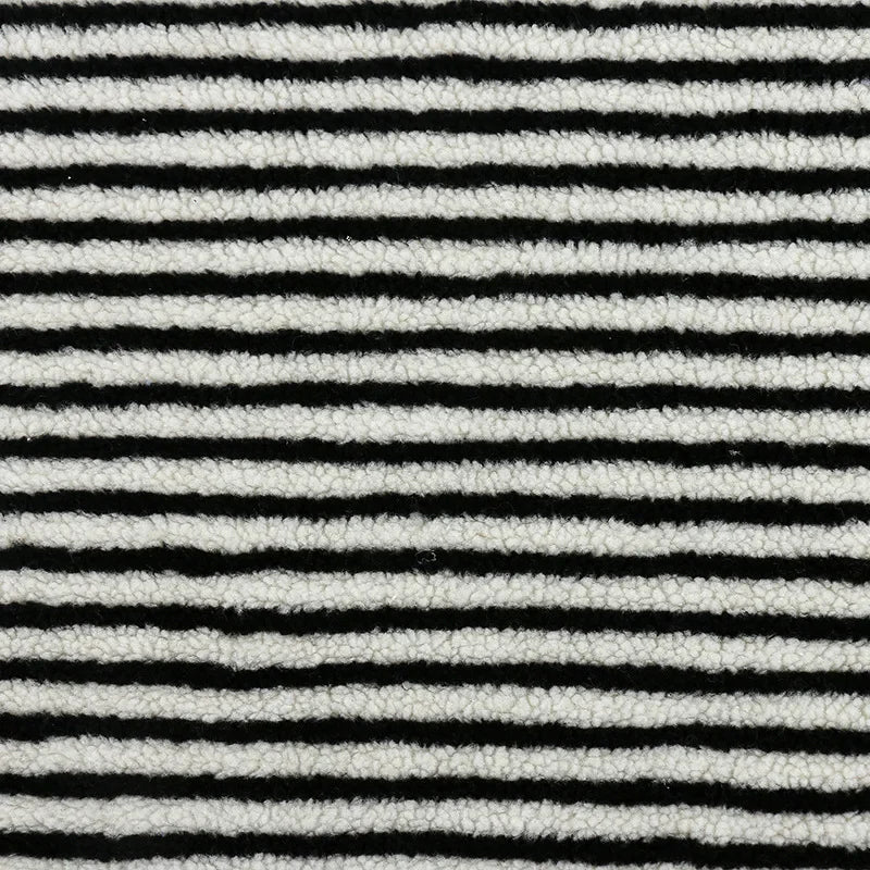 Extra-Soft Striped Jacquard Lamb Fleece Fabric