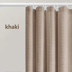 Extra-Thick Waffle Waterproof Mold-Resistant Shower Curtain