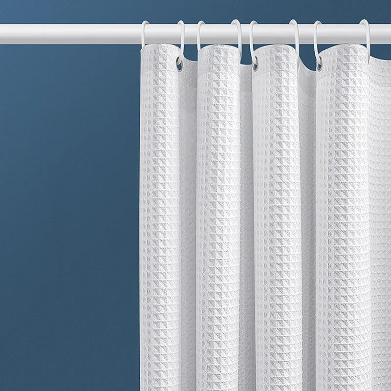 Extra-Thick Waffle Waterproof Mold-Resistant Shower Curtain
