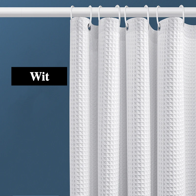 Extra-Thick Waffle Waterproof Mold-Resistant Shower Curtain
