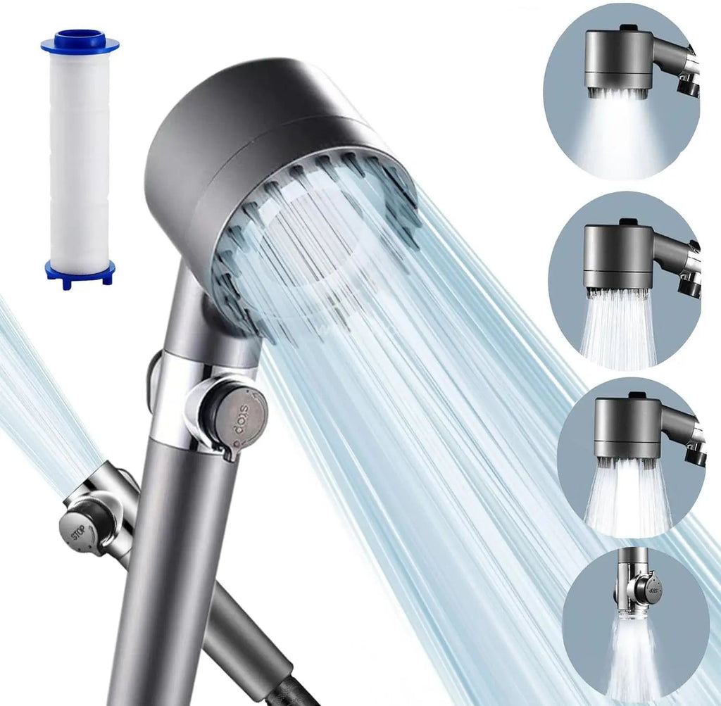 Filtered High-Pressure Handheld Shower Head (3 Spray Modes)