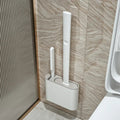 Flexible Flat-Head Silicone Toilet Brush (Self-Adhesive Wall Mount)