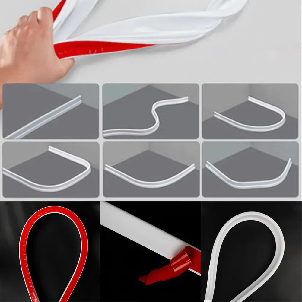 Flexible Self-Adhesive Silicone Shower Dam (Cut-to-Size)