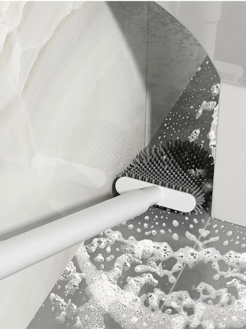 Flexible Silicone Scented Toilet Brush (Drill-Free Wall Mount)