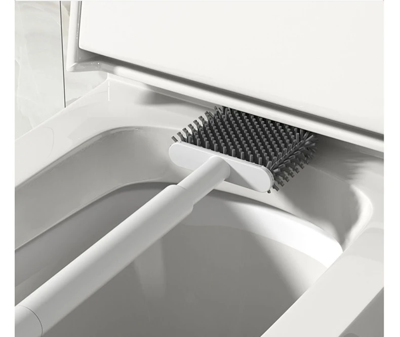 Flexible Silicone Scented Toilet Brush (Drill-Free Wall Mount)
