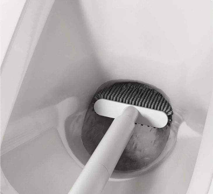 Flexible Silicone Scented Toilet Brush (Drill-Free Wall Mount)