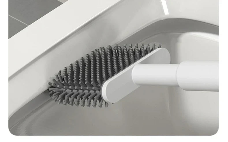 Flexible Silicone Scented Toilet Brush (Drill-Free Wall Mount)