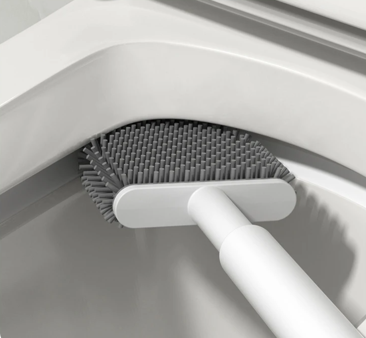 Flexible Silicone Scented Toilet Brush (Drill-Free Wall Mount)
