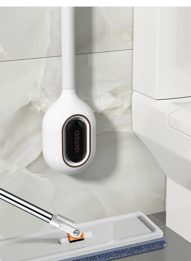 Flexible Silicone Scented Toilet Brush (Drill-Free Wall Mount)
