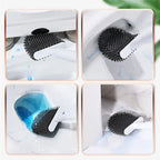 Flexible Silicone Scented Toilet Brush (Drill-Free Wall Mount)