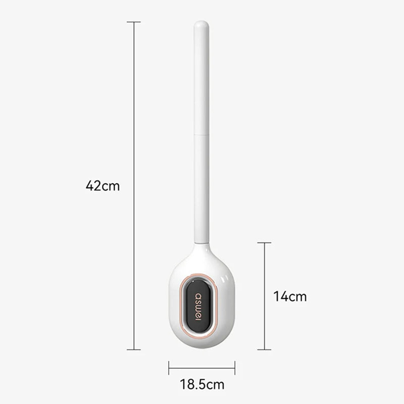 Flexible Silicone Scented Toilet Brush (Drill-Free Wall Mount)