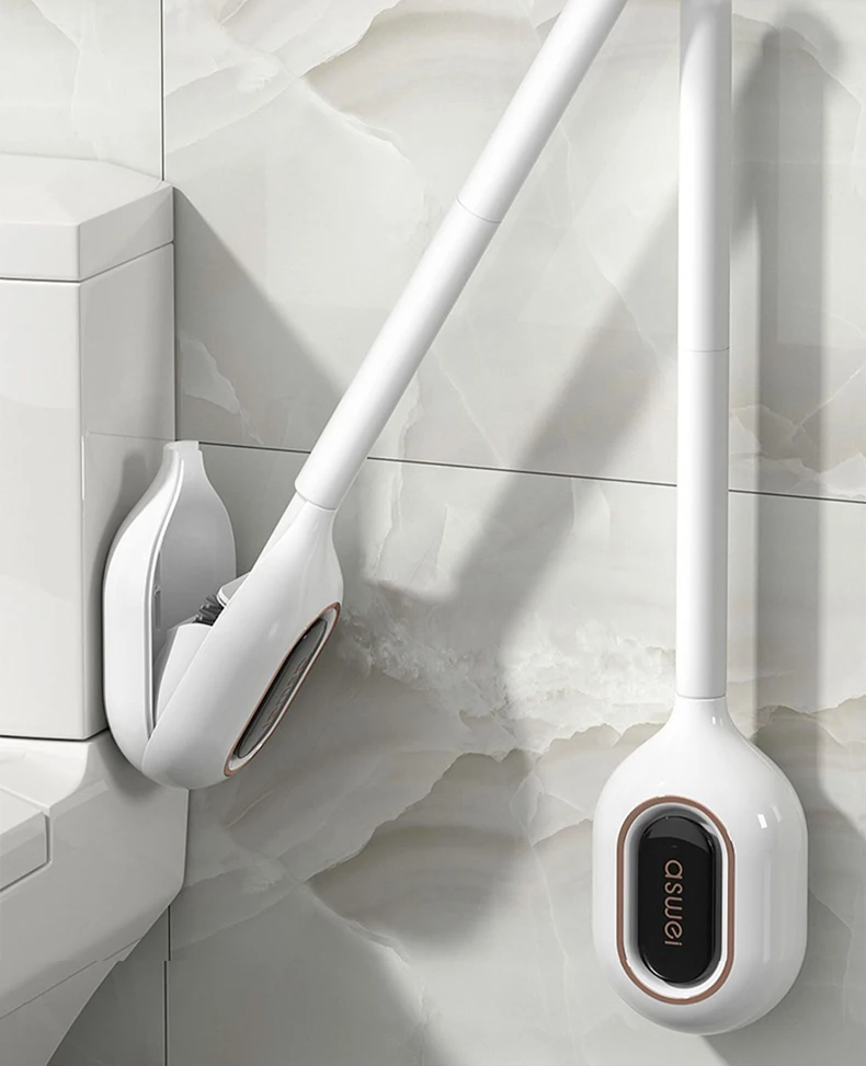 Flexible Silicone Scented Toilet Brush (Drill-Free Wall Mount)