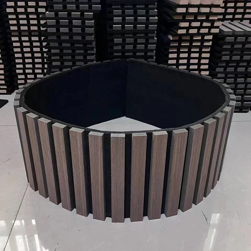 Flexible Sound-Absorbing Oak Wall Panel