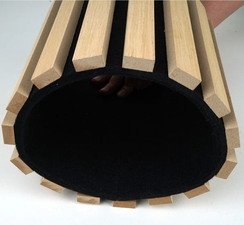 Flexible Sound-Absorbing Oak Wall Panel