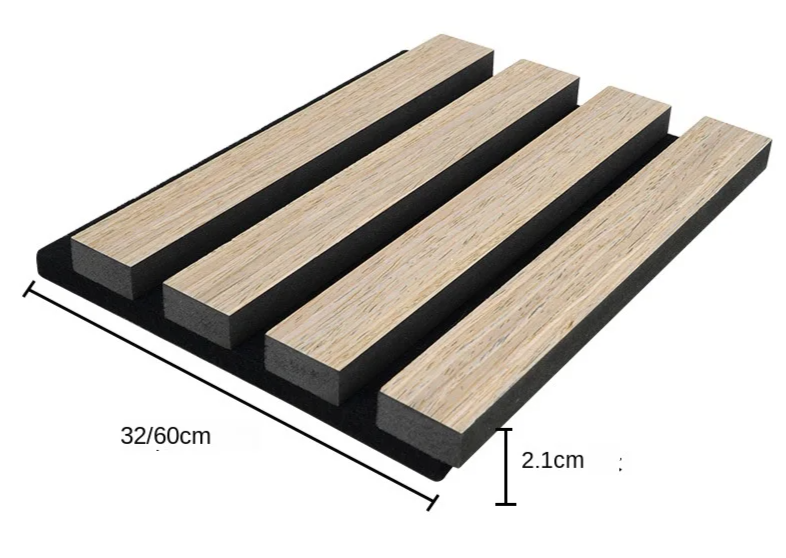 Flexible Sound-Absorbing Oak Wall Panel