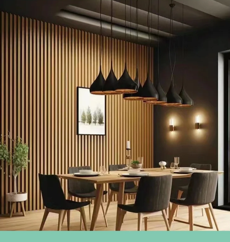 Flexible Sound-Absorbing Oak Wall Panel