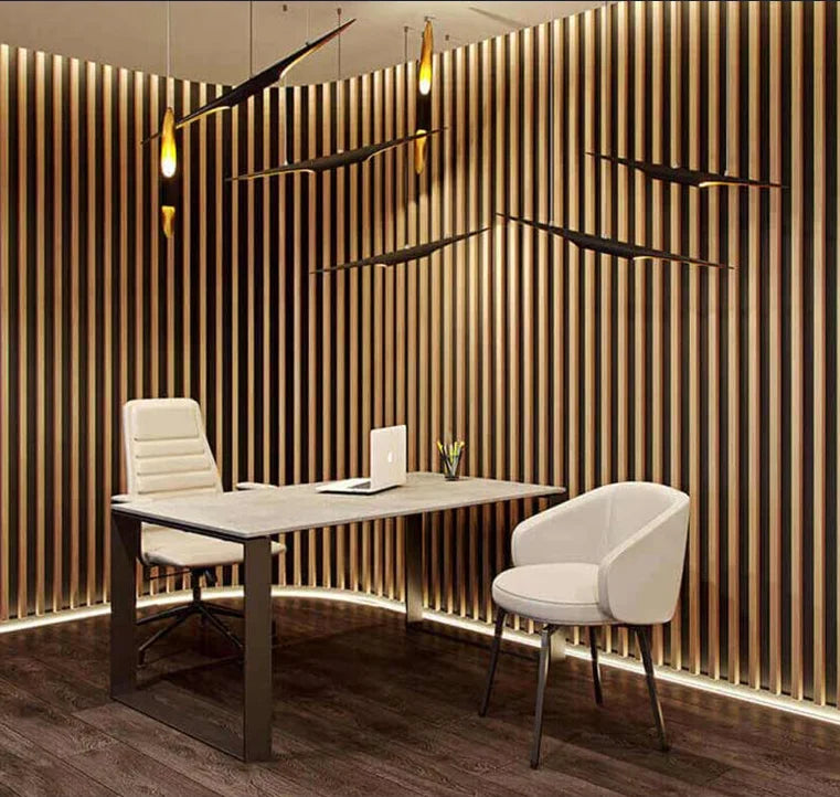 Flexible Sound-Absorbing Oak Wall Panel