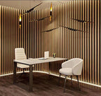 Flexible Sound-Absorbing Oak Wall Panel