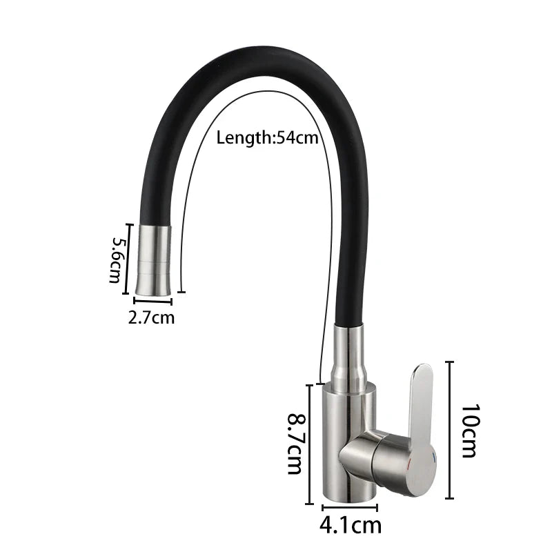 Flexible Spout & Dual-Mode Spray Kitchen Faucet (Single-Handle)