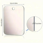 Fogless Acrylic Frameless Shower Mirror (Hook & Suction Mount)