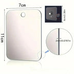 Fogless Acrylic Frameless Shower Mirror (Hook & Suction Mount)