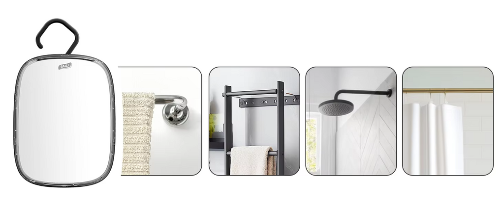 Fogless Water-Fill Shatter-Resistant Shower Mirror