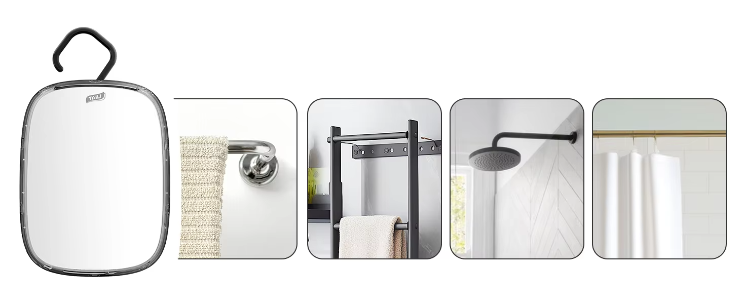 Fogless Water-Fill Shatter-Resistant Shower Mirror