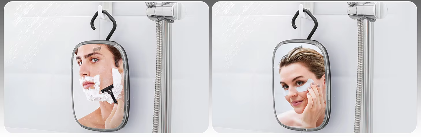 Fogless Water-Fill Shatter-Resistant Shower Mirror