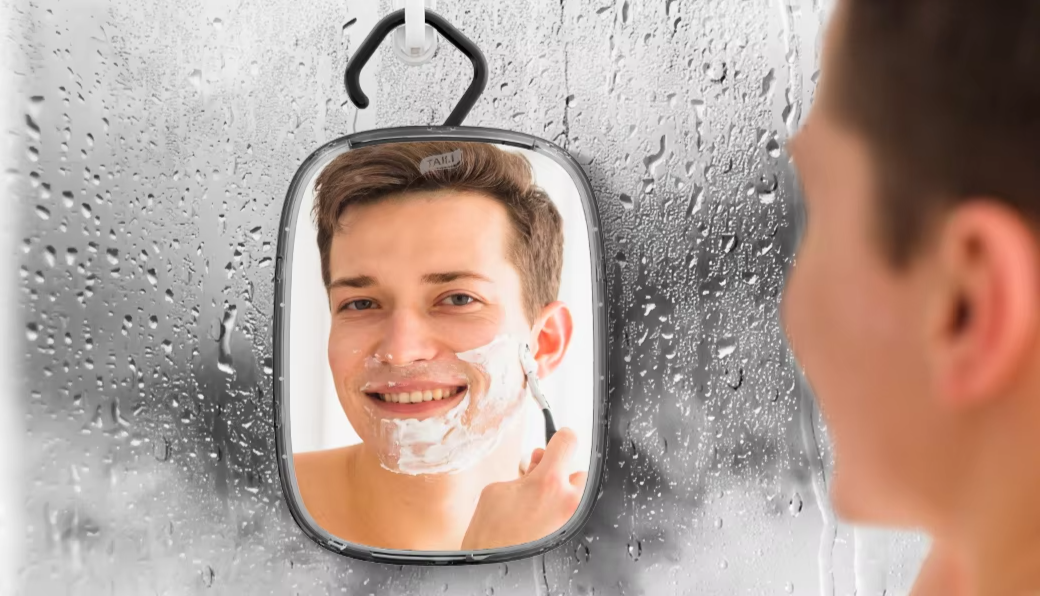 Fogless Water-Fill Shatter-Resistant Shower Mirror