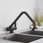 Foldable Brass 360° Swivel & Dual-Spray Kitchen Faucet