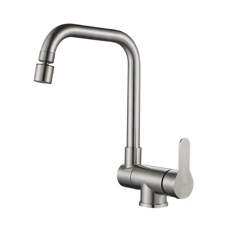 Foldable Brass 360° Swivel & Dual-Spray Kitchen Faucet
