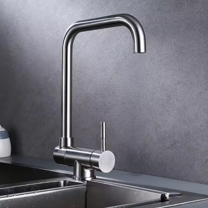 Foldable Brass 360° Swivel & Dual-Spray Kitchen Faucet