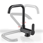 Foldable Brass 360° Swivel & Dual-Spray Kitchen Faucet