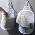 Foldable Cotton Mesh Hanging Laundry Basket