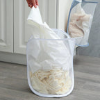 Foldable Cotton Mesh Hanging Laundry Basket