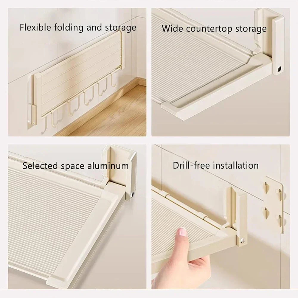 Foldable Self-Adhesive 3-in-1 Spice Rack