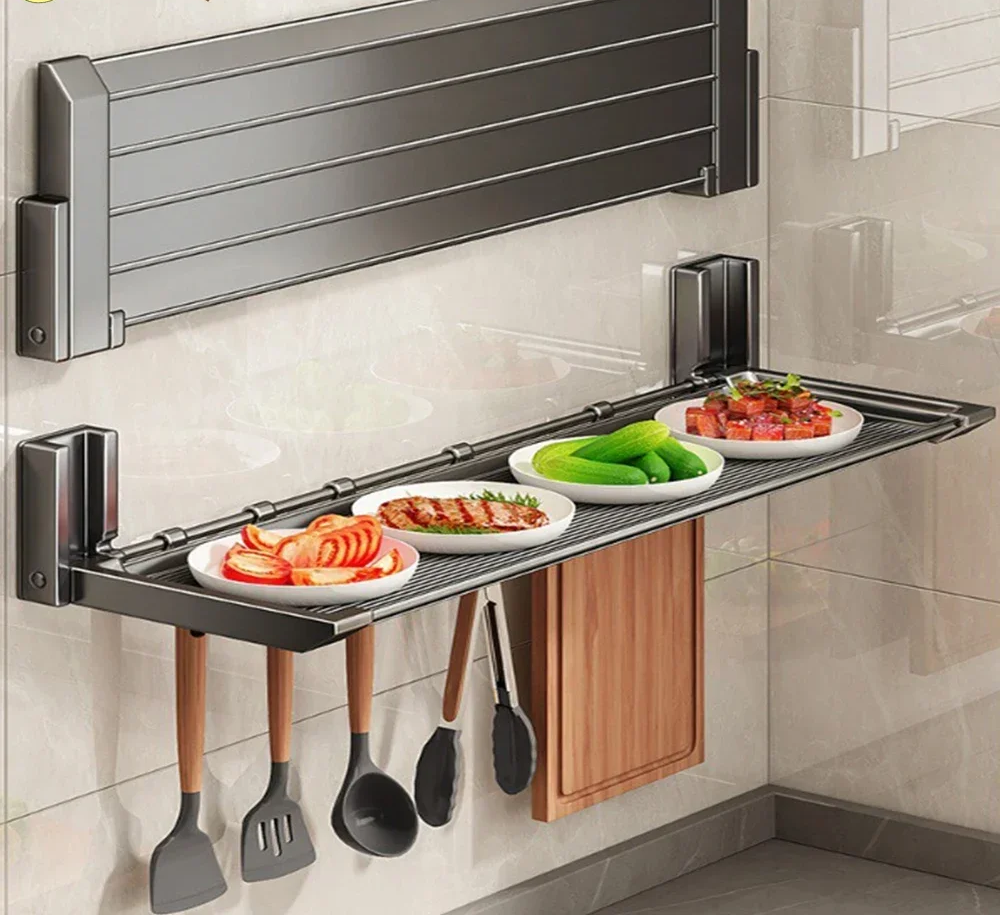 Foldable Self-Adhesive 3-in-1 Spice Rack