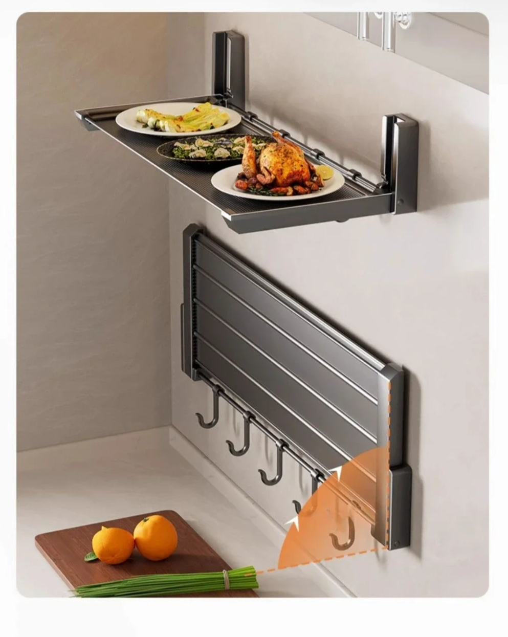 Foldable Self-Adhesive 3-in-1 Spice Rack