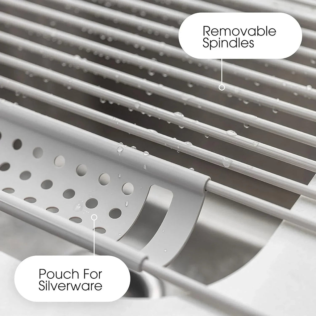 Foldable Space-Saving 304 Stainless Steel Dish Drying Rack