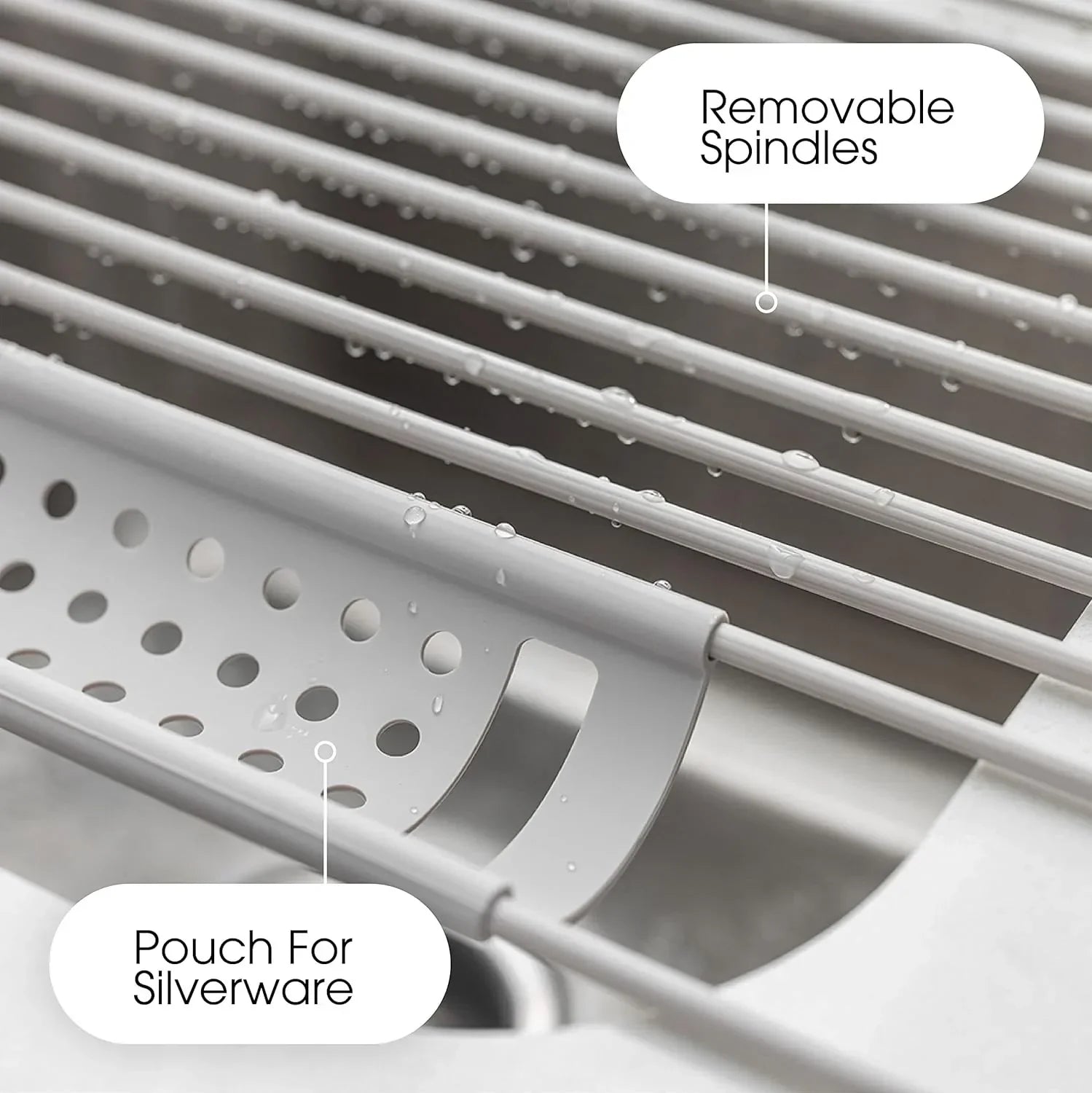 Foldable Space-Saving 304 Stainless Steel Dish Drying Rack