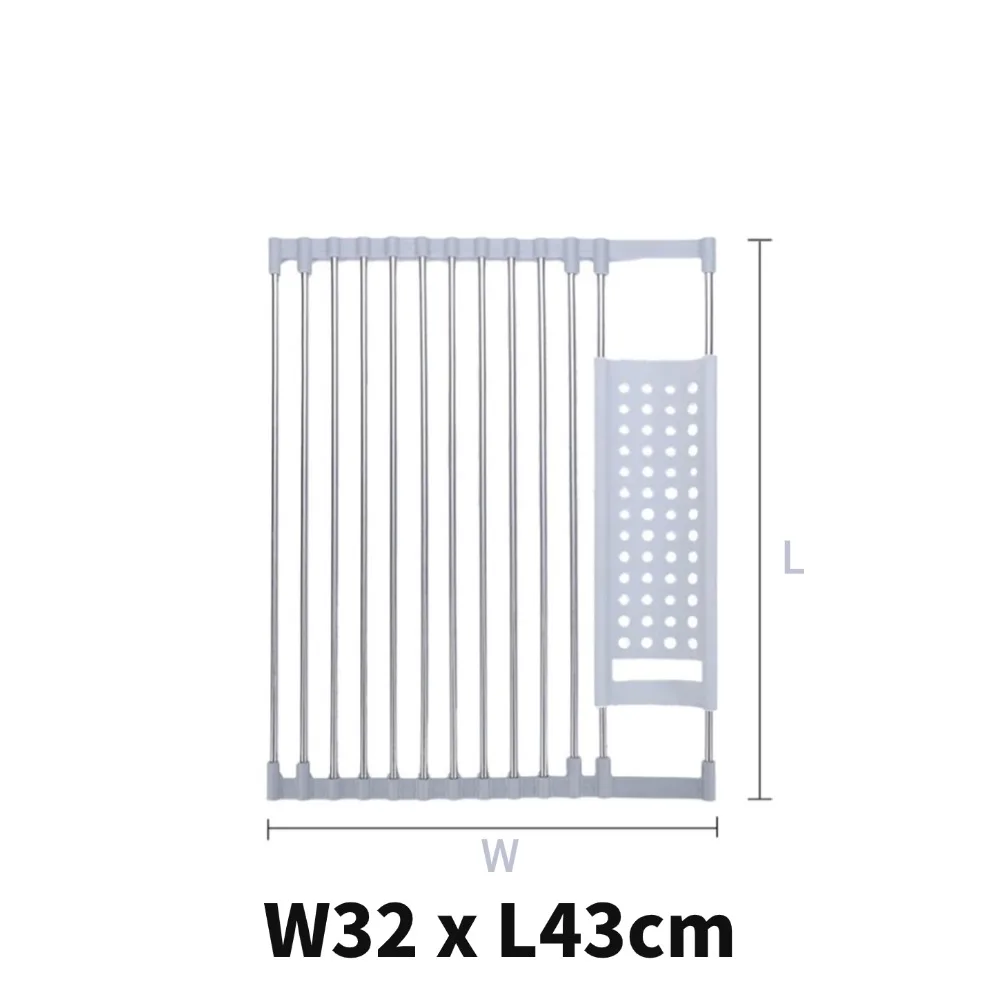 Foldable Space-Saving 304 Stainless Steel Dish Drying Rack
