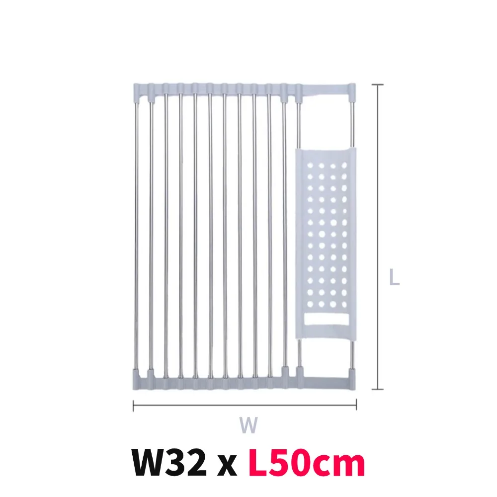 Foldable Space-Saving 304 Stainless Steel Dish Drying Rack