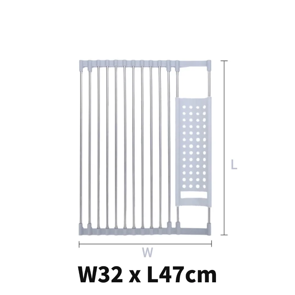 Foldable Space-Saving 304 Stainless Steel Dish Drying Rack