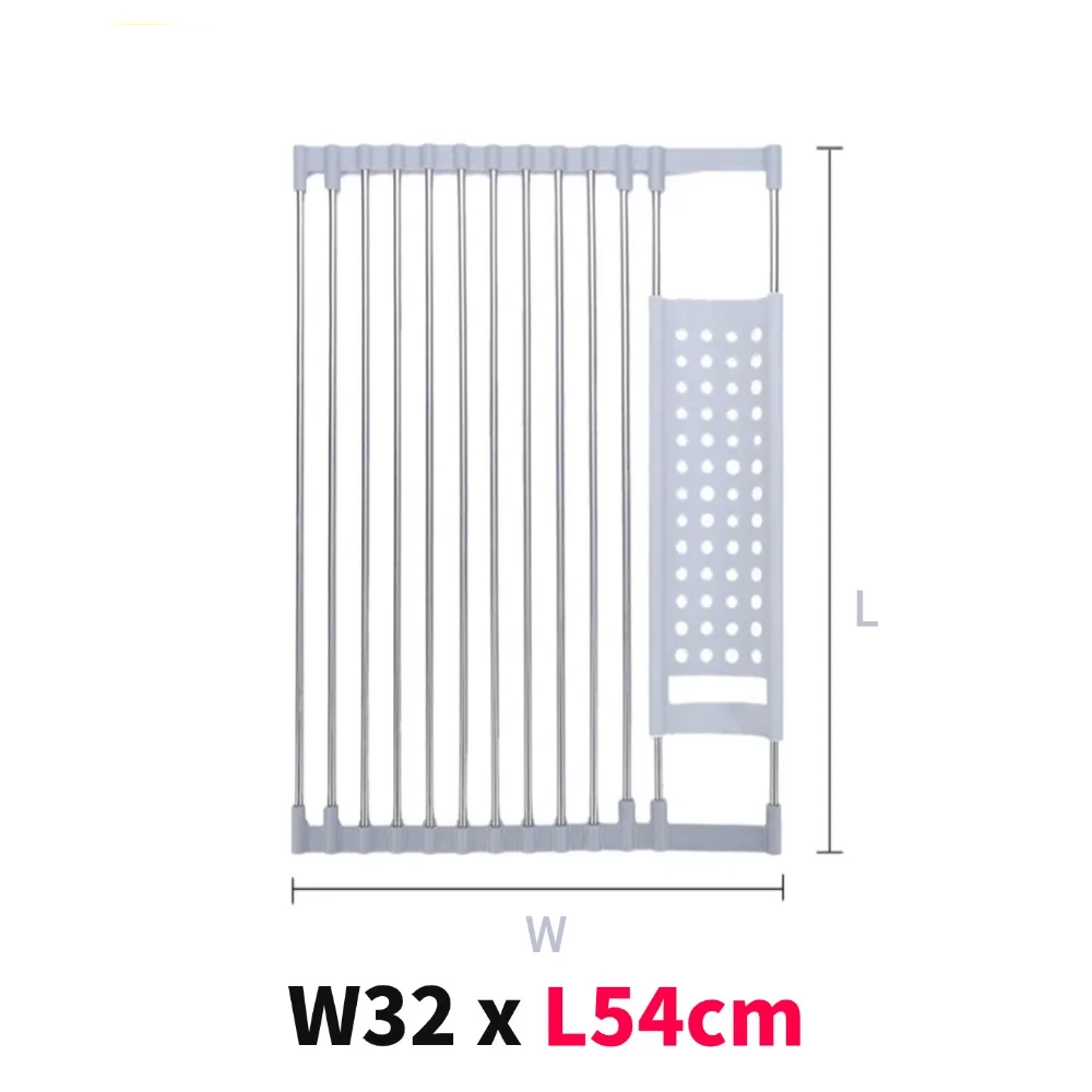 Foldable Space-Saving 304 Stainless Steel Dish Drying Rack