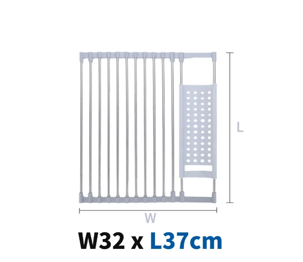 Foldable Space-Saving 304 Stainless Steel Dish Drying Rack