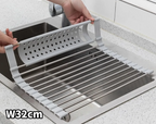 Foldable Space-Saving 304 Stainless Steel Dish Drying Rack