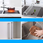 Foldable Space-Saving 304 Stainless Steel Dish Drying Rack