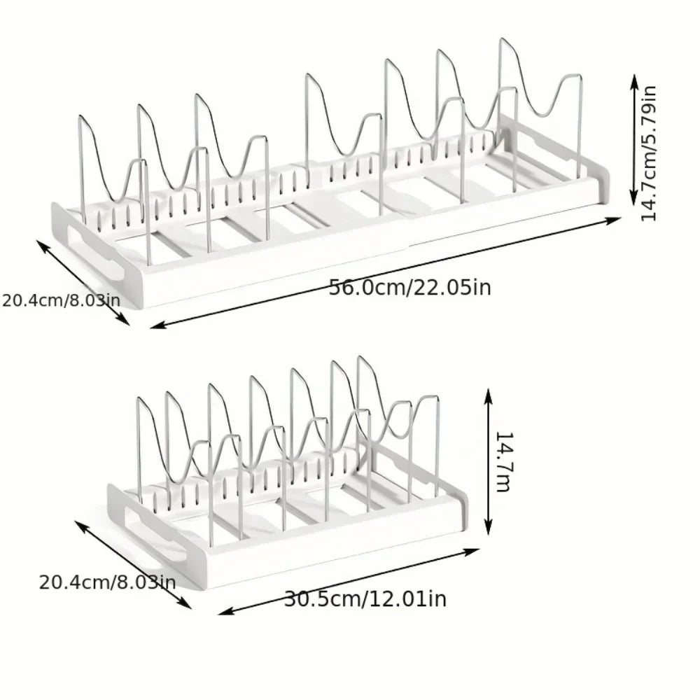 Foldable Space-Saving ABS Pot Lid & Utensil Organizer